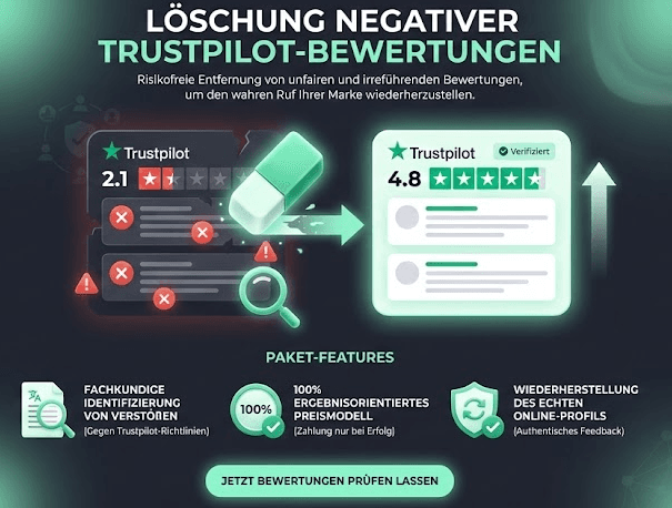 Trustpilot-Löschprozess begleiten für Firmen aus Berlin