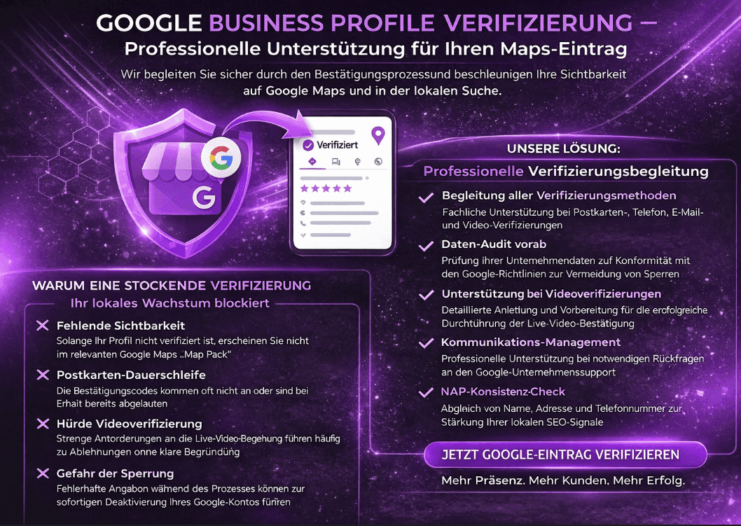 Google Business Profile Verifizierung für Unternehmen aus Frankfurt am Main